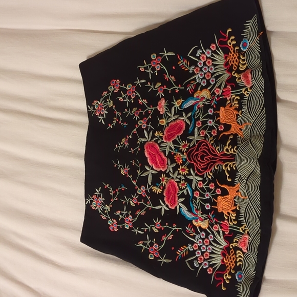 Zara Woman Floral Embroidered Mini Skirt Small - Picture 4 of 4